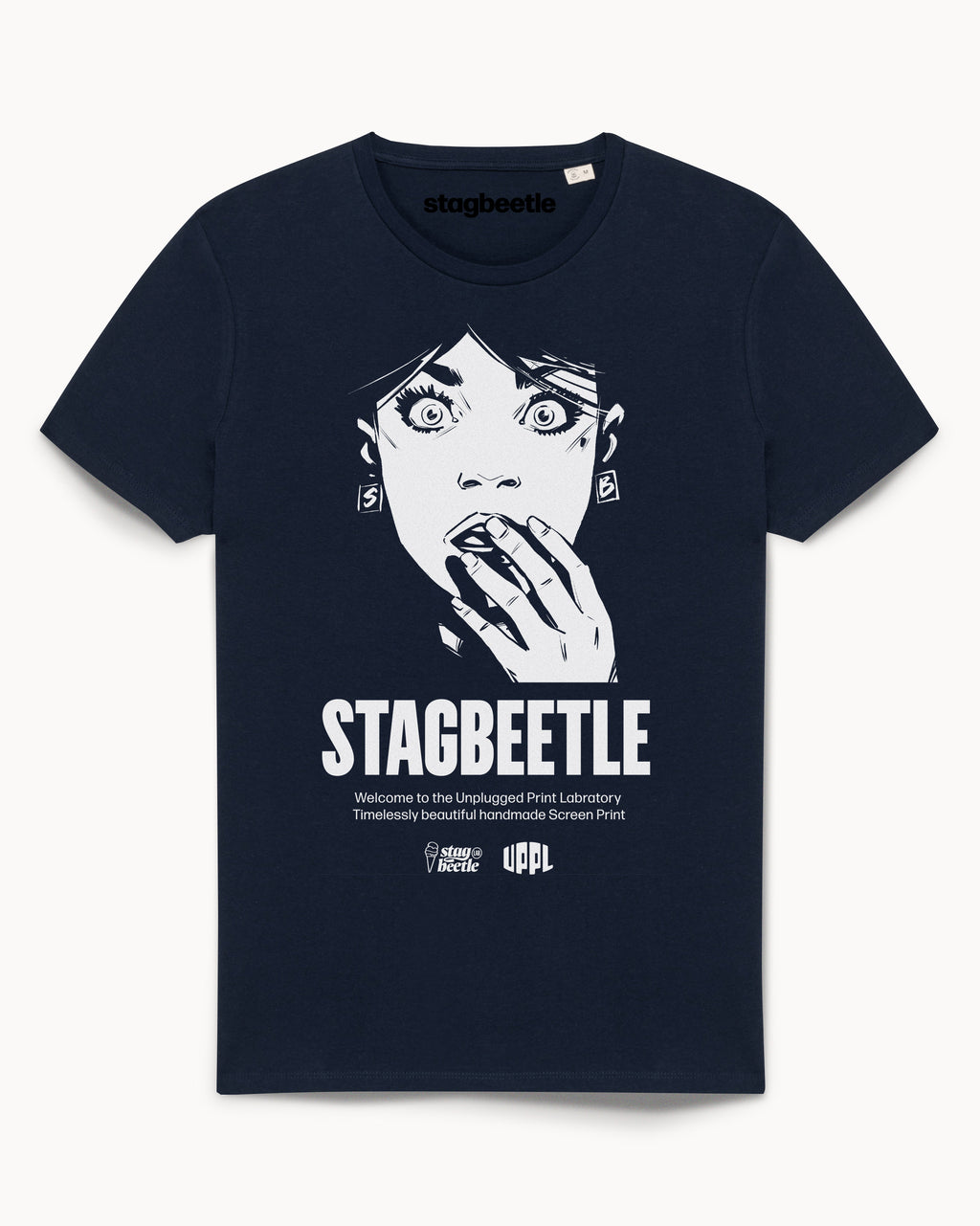Bio T-Shirt Siebdruck Stagbeetle UPPL unplugged print lab