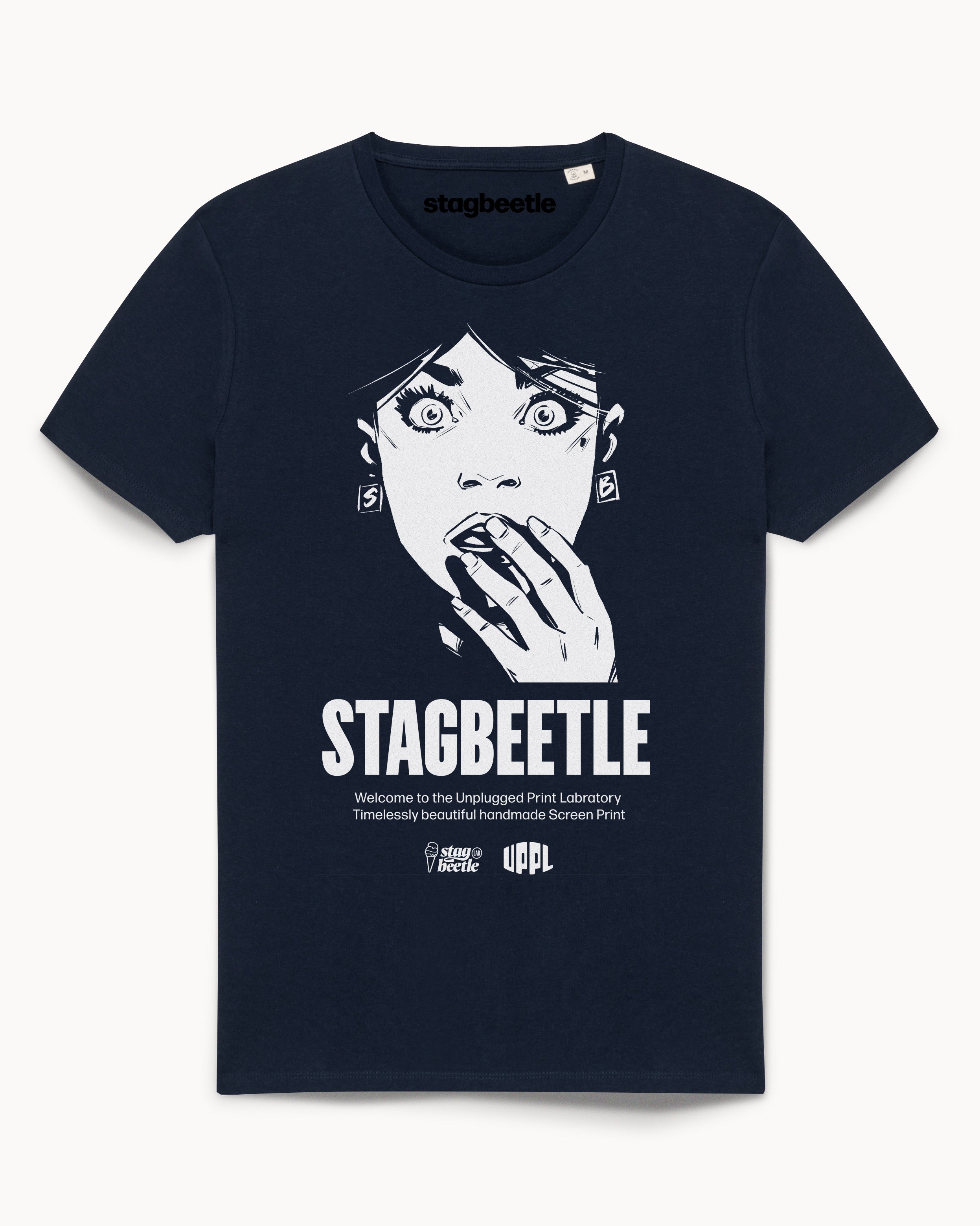 Bio T-Shirt Siebdruck Stagbeetle UPPL unplugged print lab