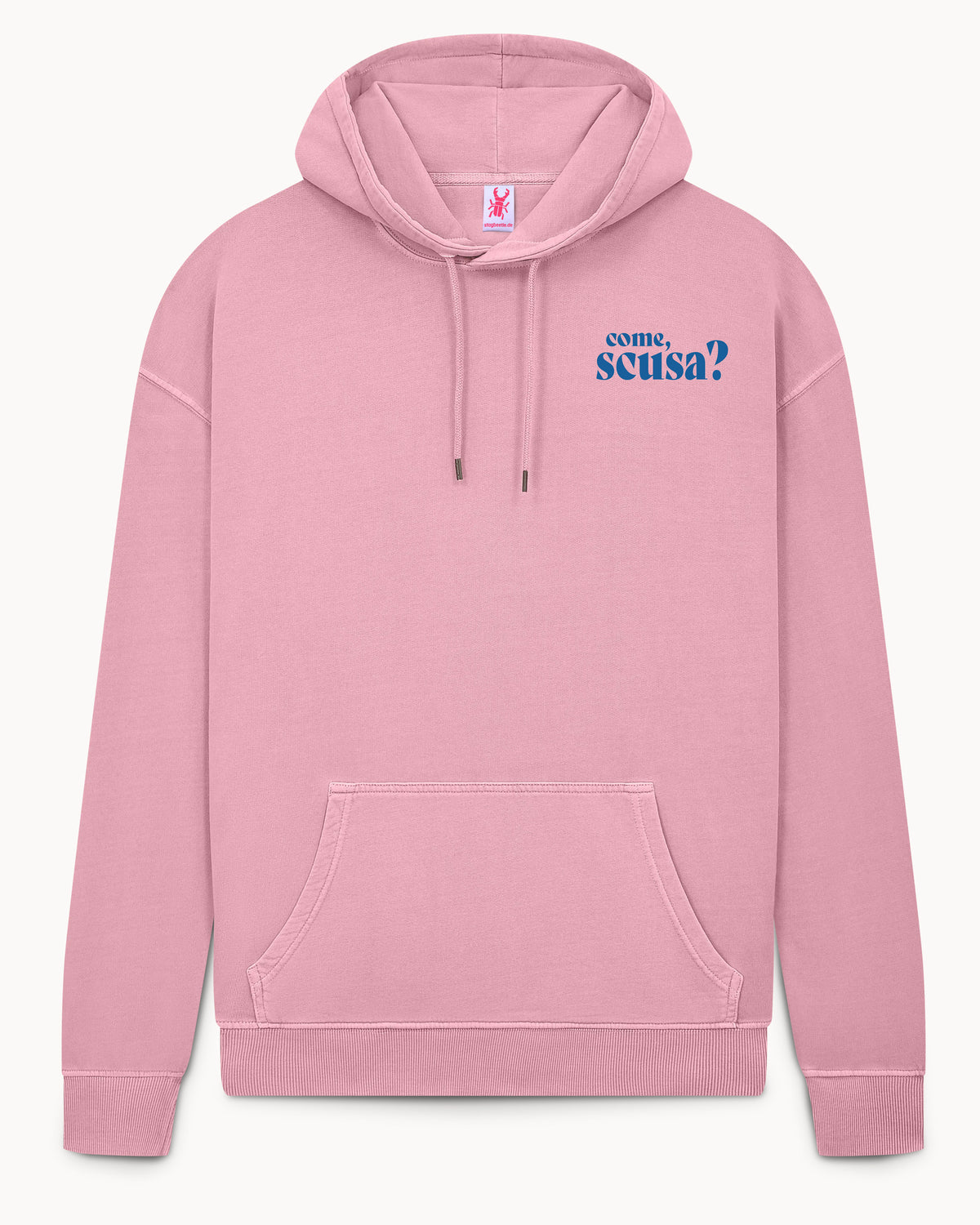 Bio Hoodie stone washed "Come, scusa?"